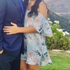 Tobi mini cold shoulder dress